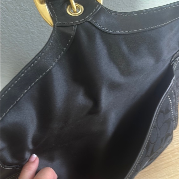 Coach Black Shoulder Bag with Gold Hardware - Picture 13 of 15